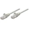 Intracom INTELLINET tinklo kabelis Cat5e U/UTP 0.5m 1.5ft. Pilki RJ-45 Vyriški / RJ-45 Vyriški Paauksuoti kontaktai.