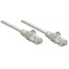Intracom INTELLINET tinklo kabelis Cat5e U/UTP 5.0m 14ft. Pilki RJ-45 Vyriški / RJ-45 Vyriški Paauksuoti kontaktai.