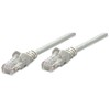 Intracom INTELLINET tinklo kabelis Cat5e U/UTP 7.5m 25ft. Pilki RJ-45 Vyriški / RJ-45 Vyriški Paauksuoti kontaktai.