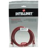 Intracom INTELLINET tinklo kabelis Cat5e U/UTP 5.0m 14ft. Raudona RJ-45 Vyriški / RJ-45 Vyriški Paauksuoti kontaktai.