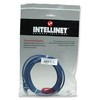 Intracom INTELLINET tinklo kabelis Cat5e U/UTP 3,0m 10ft. Mėlyna RJ-45 Vyriški / RJ-45 Vyriški Paauksuoti kontaktai Polibag