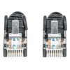 Intracom INTELLINET tinklo kabelis Cat6 U/UTP 1.0m 1.5ft. Juodas RJ-45 Vyriški / RJ-45 Vyriški Paauksuoti kontaktai Polibagė