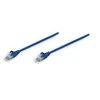 Intracom INTELLINET tinklo kabelis Cat5e U/UTP 3,0m 10ft. Mėlyna RJ-45 Vyriški / RJ-45 Vyriški Paauksuoti kontaktai Polibag