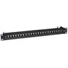 Intellinet 513487 Komutacinė panelė STP Cat5e 1U 24 prievadų RJ45, juoda