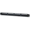 Intracom INTELLINET Cat5e Patch Panel 24 juntys RJ45 UTP 2U Juodas atitinka 19i rackmount standartą
