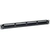 Intracom INTELLINET Cat5e Patch Panel 24 juntys RJ45 UTP 2U Juodas atitinka 19i rackmount standartą