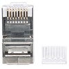 Intracom INTELLINET Cat6a RJ45 Moduliniai kištukai STP 3 šakų tvirtai vielai 90 kištukų indelyje skaidriai