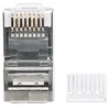 Intracom INTELLINET Cat6a RJ45 Moduliniai kištukai STP 3 šakų tvirtai vielai 90 kištukų indelyje skaidriai