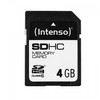 Intenso SDHC atminties kortelė 4 GB, 10 klasė