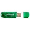 3P - KAINOS PRODUKTAI INTENSO USB atmintukas 8GB Žalias Raktų pakabukas LED Šviesa Medžiaga Skaidrus Plastikas Hi Speed USB 2.0 15 gramų
