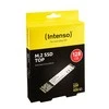 Intenso SSD SATA III Top 128 GB, SSD sąsaja SATA, Rašymo greitis 500 MB/s, Skaitymo greitis 520 MB/s
