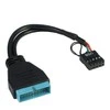 Inter-Tech USB 19 kontaktas - USB 9 kontaktas, 0,15m, Juoda (88885217)