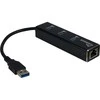 Inter tech HUB USB Argus Argus 1x RJ-45 + 3x USB-A 3.0 (88885439)