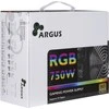 Maitinimo šaltinis INTER-TECH Argus RGB 750 W CM, 80PLUS Gold, 140 mm ventiliatorius su 21 itin ryškiu šviesos diodu, perjungiamas apšvietimas, akrilo stiklo šoninis skydelis, aktyvus PFC, 4xPCI-e, OPP/OVP/SCP apsauga, pusiau modulinis kabelių valdymas (rev. . 2)