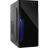 Chassis INTER-TECH B-42 Juodas Midi Tower, ATX, 2xUSB2.0, Mėlyna LED strip, PSU optional