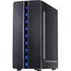 Važiuoklė INTER-TECH Thunder Gaming Midi Tower, ATX, 1xUSB3.0, 2xUSB2.0, HD audio, PSU pasirinktinai, Lango šoninis skydelis, LED lemputė priekyje, 1x 120mm serial mėlynas LED, Juodas