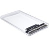 Inter tech HDD dėklas Argus GD-25000, USB 3.0, skaidrus