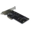 INTER-TECH PCIe adapteris, skirtas M.2 (1x M.2 S-ATA į S-ATA 7pin (maitina PCIe) + 1x M.2 PCIe x4 v3.0)