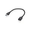 „IOGear“ USB-A – USB-A kabelis, 0,3 m, juodas (G2LU3AMF)