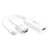 j5create JDA214 VGA į HDMI™ vaizdo ir garso adapteris, baltas, 0,176 m, VGA, USB A, HDMI, kištukas, lizdas, USB