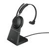 Ausinės Jabra Evolve2 65 USB-A UC Mono su Charging Stovas - Juodas