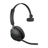 Ausinės Jabra Evolve2 65, MS Mono, Juodos. Belaidės, juodas Bluetooth, su Link 380 USB-A, optimizuota Microsoft Teams