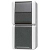 JUNG 871W - Pushbutton switch - Juodas,Baltas - IP44 - 250 V - 10 A - 75 mm