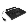 Icy Box KeySonic Mini klaviatūra, smart touchpad, USB, Juodas