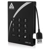 Kietasis diskas išorinis HDD Apricorn Aegis Padlock 3.0 500GB Juoda (A25- 3PL256- 500)