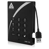 Kietasis diskas išorinis HDD Apricorn Aegis Padlock 3.0 500GB Juoda (A25- 3PL256- 500)