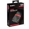 Kietasis diskas Išorinis diskas SMD Emtec Portable X200 128GB Juoda ir raudona (ECSSD128GX200)