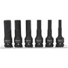Smūginių galvučių antgalių komplektas 1/2", ilgos,HEX 8-19m, KS Tools
