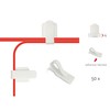 RAM LABEL THE CABLE PRO Wall Velcro Cable Holder 50 Piece Set – baltos spalvos