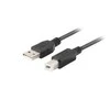 Lanberg CA-USBA-15CU-0010-BK kabelis USB 1m 2.0 USB A->USB-B Juodas
