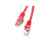 LANBERG patchcord cat.6 1m FTP raudona