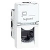 Legrand 076573 MOSAIC Lizdas vienvietis kompiuteris RJ45 kat.6a STP 1M balta 076573