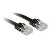 Lindy U/UTP Flat PatchCord Cat6. CU. Juodas. 0.3m