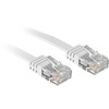 Tinklo Kabelis - LINDY Cat.6 U/UTP Plokščias Tinklo Kabelis, RJ45, M/M, 250MHz, 32AWG, 0.3 m, Baltas
