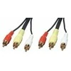Kabelis Lindy RCA (Cinch) x3 - RCA (Cinch) x3 10m juoda (35544)