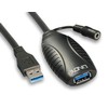 USB Prailginimo Laidas - LINDY USB 3.0 Aktyvus Prailginimo Laidas M/F, 10 m, Juodas