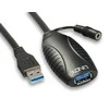 USB Prailginimo Laidas - LINDY USB 3.0 Aktyvus Prailginimo Laidas M/F, 10 m, Juodas