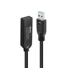 USB Prailginimo Laidas - LINDY USB 3.0 Aktyvus Prailginimo Laidas Type A į C, 10 m, Juodas
