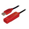 USB Prailginimo Laidas - LINDY USB 2.0 Aktyvus Prailginimo Laidas Pro Extend Type M/F, 12 m, Juodas