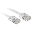 Tinklo Kabelis - LINDY Cat.6 U/UTP Plokščias Tinklo Kabelis, RJ45, M/M, 250MHz, 32AWG, 1 m, Baltas