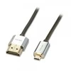 HDMI Laidas - LINDY CROMO Slim HDMI į Micro HDMI Laidas su Ethernet, Didelės Spartos, 1 m, Juodas