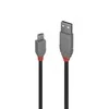 USB Kabelis - LINDY Anthra Line USB 2.0 Type A į Micro-B Laidas M/M, 1 m, Juodas