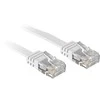 Tinklo Kabelis - LINDY Cat.6 U/UTP Plokščias Tinklo Kabelis, RJ45, M/M, 250MHz, 32AWG, 2 m, Baltas