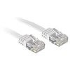 Tinklo Kabelis - LINDY Cat.6 U/UTP Plokščias Tinklo Kabelis, RJ45, M/M, 250MHz, 32AWG, 2 m, Baltas