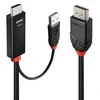 Adapterio Kabelis - LINDY HDMI į Ekranas Port 4K60Hz Adapterio Kabelis, 4096x2160, 21.6GB/s, 2 m, Juodas