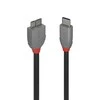 USB kabelis - LINDY 2m USB 3.2 Type C į Micro-B 5Gbps Anthra Line
